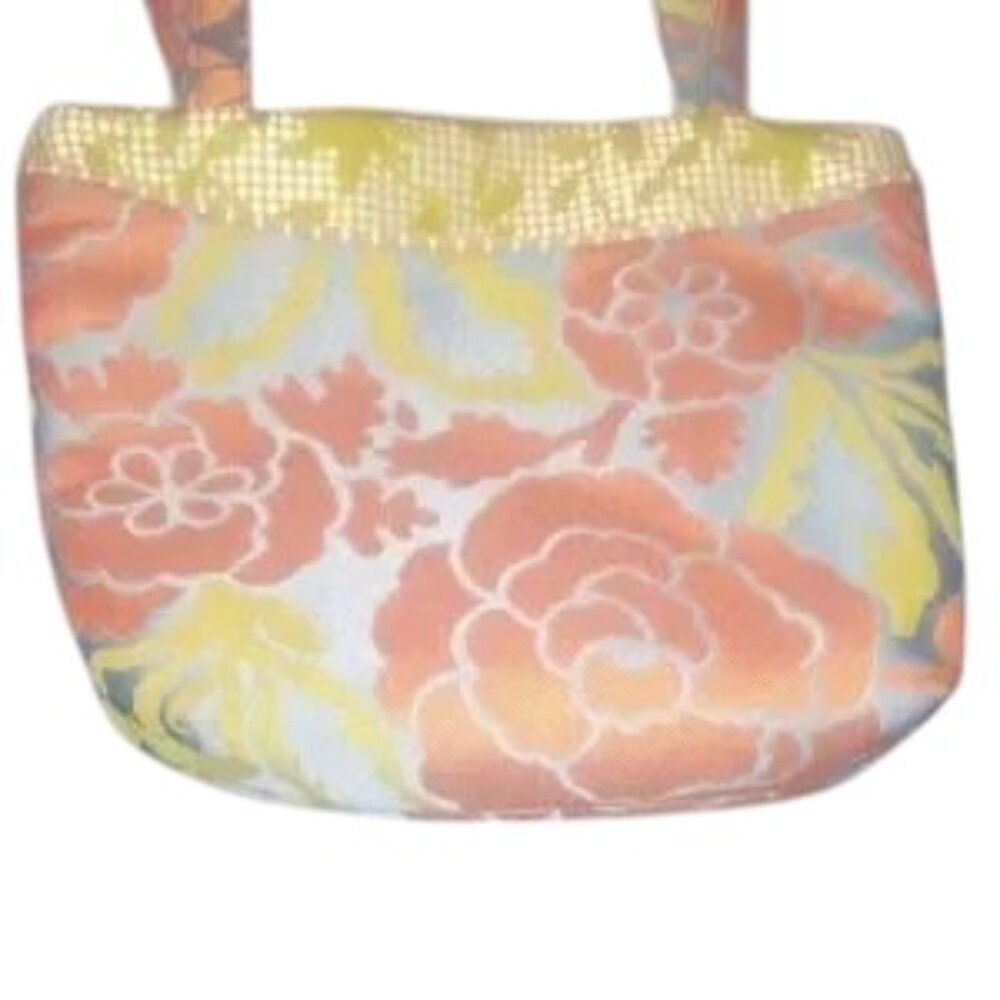 Maruca | Vibrant Orange and Green Floral Shoulder Bag